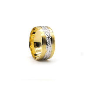 İki Renkli Altın Alyans 8mm 4 gr