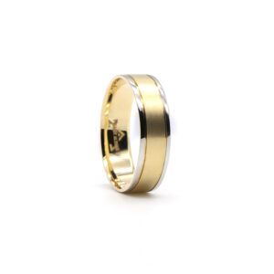İki Renkli Altın Alyans 6 mm 4 gr